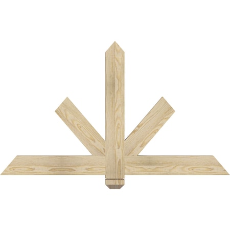 Ekena Millwork Kennewick Rough Sawn Timber Gable Bracket, Douglas Fir, 48"W x 28"H x 2"D x 4"F, 14/12 Pitch GBW048X28X0204KEN00RDF